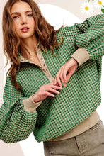 Load image into Gallery viewer, Two Tone Textured Snap Button Sweatshirt