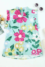Load image into Gallery viewer, Floral Print Ruffle Trim Tank Top