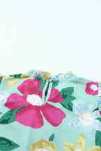 Load image into Gallery viewer, Floral Print Ruffle Trim Tank Top