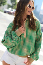 Load image into Gallery viewer, Two Tone Textured Snap Button Sweatshirt