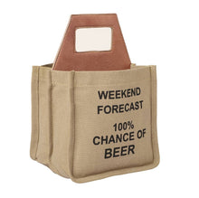 Load image into Gallery viewer, Mona B. - 100% CHANCE Up-Cycled Canvas Beer Caddy
