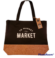 Shopping Tote w Cork Bottom