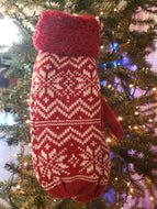 Knit Mittens with Snowflakes ❄