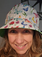 Reversible Bucket Hat (Green/Butterflies)