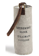 Mona B. - Clockin' Out Up-Cycled Canvas Wine Bag