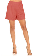 Mauve High Waist Basic Shorts