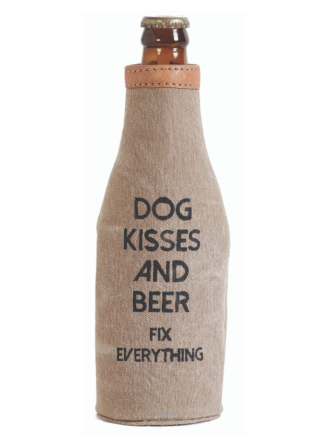 Mona B. - Dog Kisses Up-Cycled Canvas Bottle Cover