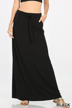 Load image into Gallery viewer, BLACK MAXI SKIRT WITH POCKETS
