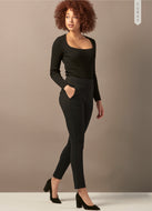 Curvy, Perfect Black Ponte Pants