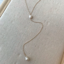 Load image into Gallery viewer, IVORY FRESHWATER PEARL LARIAT
