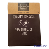 Black Cotton Tea Towel