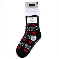 Women's Fleece Lined Heart ❤ Sherpa Slipper Socks
