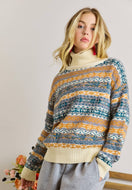 IVORY & GINGER COWL NECK SWEATER