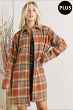 Load image into Gallery viewer, RUST CHECK LONG FLANNEL SHIRT
