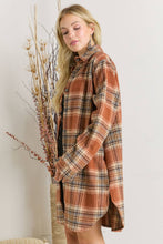 Load image into Gallery viewer, RUST CHECK LONG FLANNEL SHIRT
