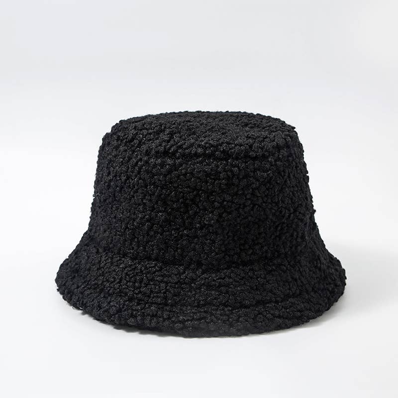 Lamb's Wool Fisherman Hat - Black