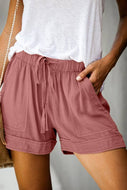 BLACK 🖤 DRAWSTRING CASUAL SHORTS WITH POCKET